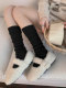 Ethnic Style Diamond Pattern Slouch Socks for Women, Autumn and Winter Warm Knitted Wool Calf Socks, Thickened for Warmth, Slimming Long Socks