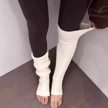 Gray Footless Socks, Slouch Socks for Women, Autumn and Winter Slimming Calf Socks, Japanese Y2K Style, Paired with Shark Leggings, Warm Leg Warmers