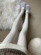 Autumn and Winter Milk White Pantyhose for Women, Jk Style, Thickened for Outer Wear, Slimming, Thin Style, Japanese Twist Pattern, Fleece-Lined Oatmeal Cotton Leggings