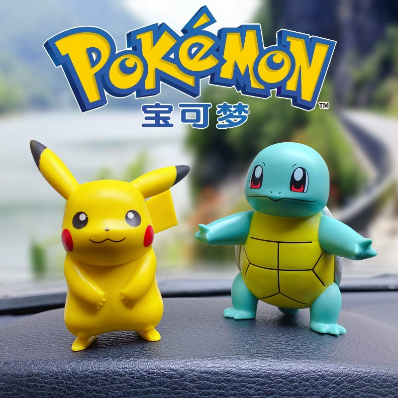 POKEMON Pikachu đồ trang trí ô tô chính hãng dễ thương lưới màu đỏ trang trí ô tô đồ trang trí ô tô Daquan - Ô tô nội thất Accesseries