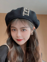 Berehat Womens Summer Thin design with a small number of Korean versions Painters hat Chunqiu s retro 100 hitch a big head circumference hat