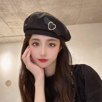 Day Department Berehat Women in Spring and Autumn Big Heads Surround the Face Little Net Red Ins 100 Lapped Retro Temperament Painter Hat Tide