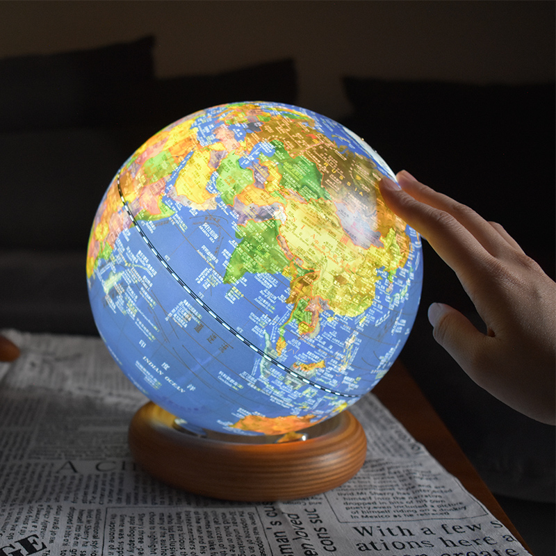 Beidou AR Globe Office Pendulum's Living Room Furnishing Living-room Furnishing children Students with 3d stereo suspension with lamp Luminous gift English and Chinese World Earth meter No-relief Ball Ball Ball No bracket