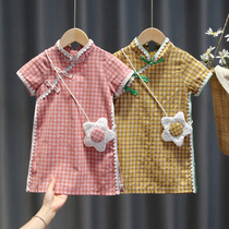 Childrens Clothing Womens Summer Dress Dress 2021 New Children Qipao Princess Dress Foreign Air Summer Womens Skirts