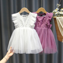 Female Baby Princess Dress Summer New Ocean Qi Baby Fairy girl dress with dress Summer style girl dress fluffy dress fluffy dress