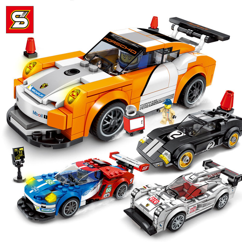 Senbao Racing Add to S Cards Series Mixup Parquet Children Building Blocks Spelling Toys 607001-76 Full set 
