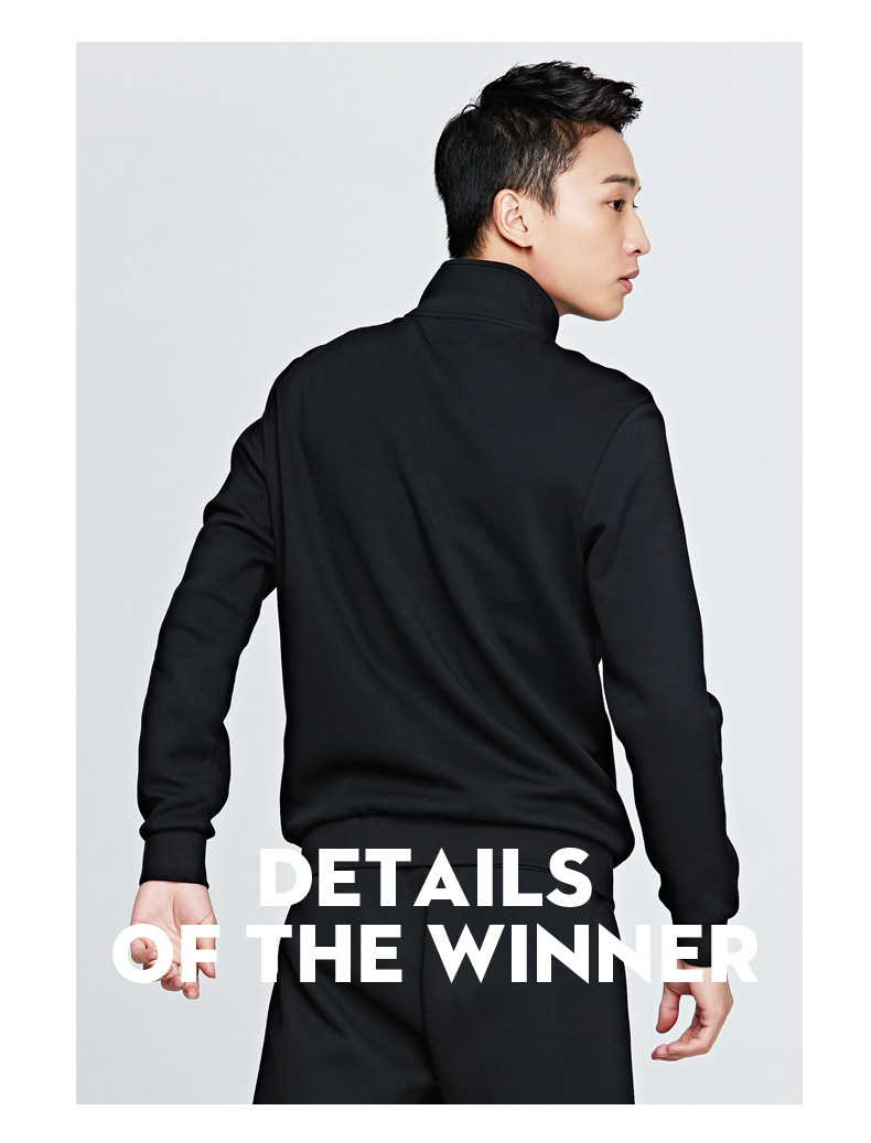 Hongxing Erke Áo len nam Slim dài tay giản dị Vượt qua áo khoác thể thao cardigan Chạy bộ - Thể thao lông cừu / jumper áo thun tay dài