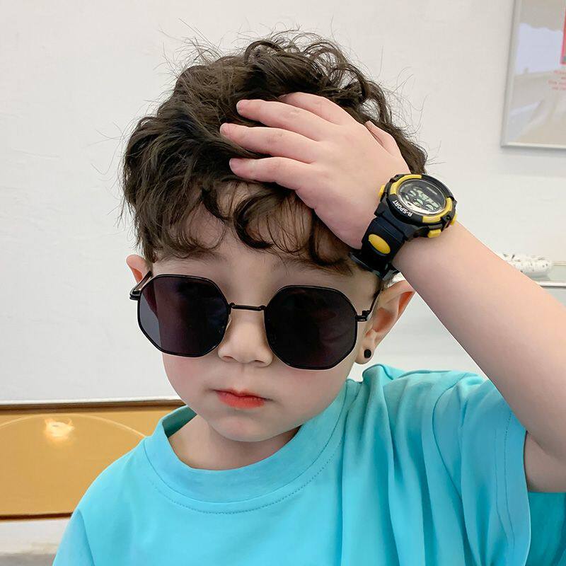 Children Sunglasses Sunglasses Boy Fashion Baby Glasses Anti-UV Girl Child Personality Tennis Red Boy-Taobao