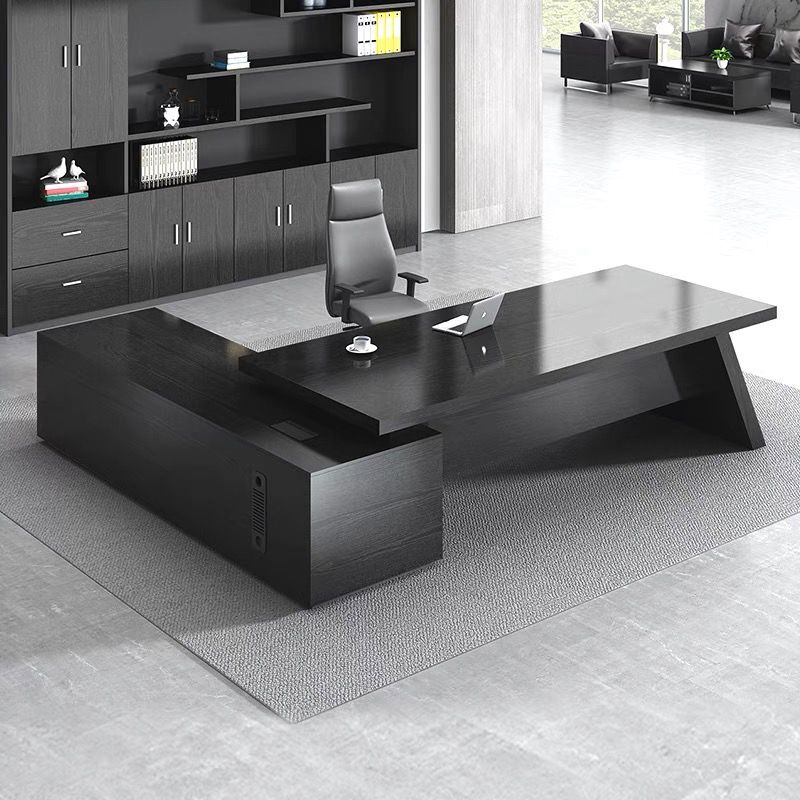 Boss Desk Brief Modern President Desk Black Atmospheric Manager Desk Portfolio Single Big Bandae Desk-Taobao