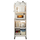 Three-story kitchen microwave oven storage rack
