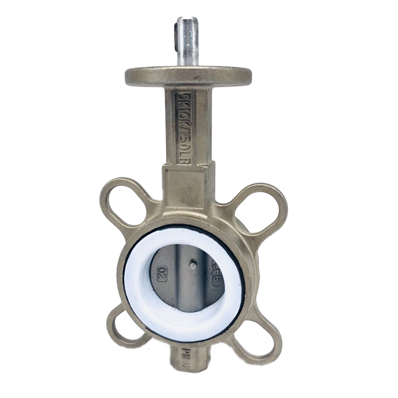 304 stainless steel clamp tefluorosterofluorine butterfly valve DN50 65 80 100 125 150 200