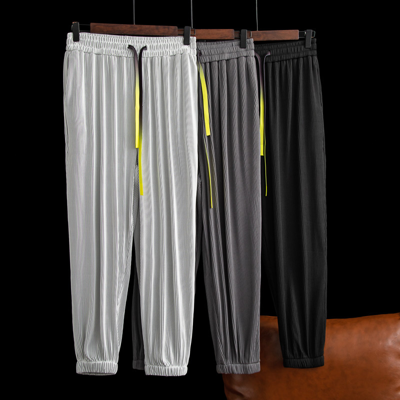 GFYNK093 2021 Summer New men's thin section Loose Korean Version Tide Speed Dry 100 lap Bunch Foot Casual Long Pants