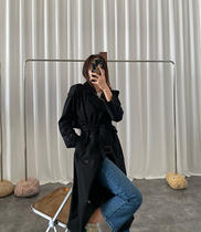 GCDVW026 Agod and cool ~ classic double-row buckle belt to collect waist and long style coat and coat woman