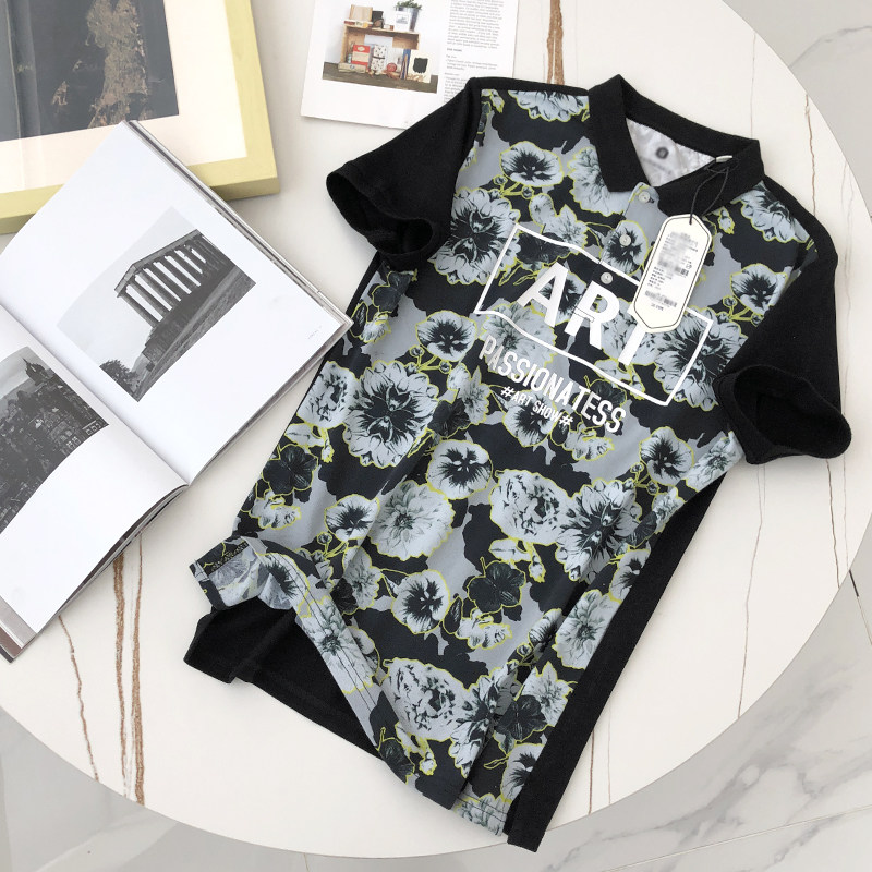 GEDNT093 Athephilis home only 45 pieces of men's printed beach holiday Leisure POLO Turned T-shirt
