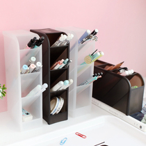 Pen-female in Nordic personality Han Student Desktop Swing Creative Fashion Clean Transparent Capacity Net Red Little Fresh Desktop Small-type Desktop Stationery Collection Box