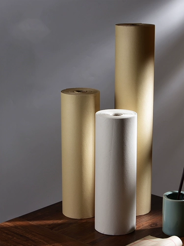 Рисовая бумага длинная свиток наполовину и полуприготовленная каллиграфия работает для бумажной китайской живописи сгущенной рисовой бумаги на 100 метров Changsheng Xuanxuan Китайская картина мелкая кисть.