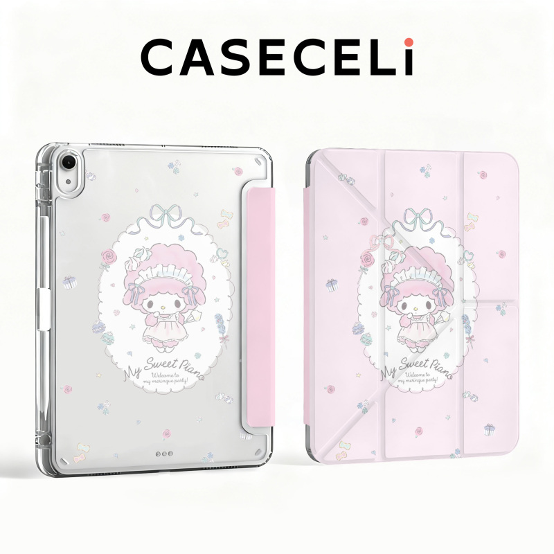 Pink Biaino Little Lamb Case Suitable for Samsung Tablet Protective Cover S6Lite3+Y with Pen Slot S10 Anti-Bending A9 Anti-Drop S7 Acrylic S8 Transparent A8Y Folding S9Fe Full Coverage T510 Protective Case