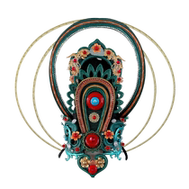 Classical mysterious retro Dunhuang dance performance headwear Silk Road ethnic flying Western Regions performance costumes light dance aperture hair accessories