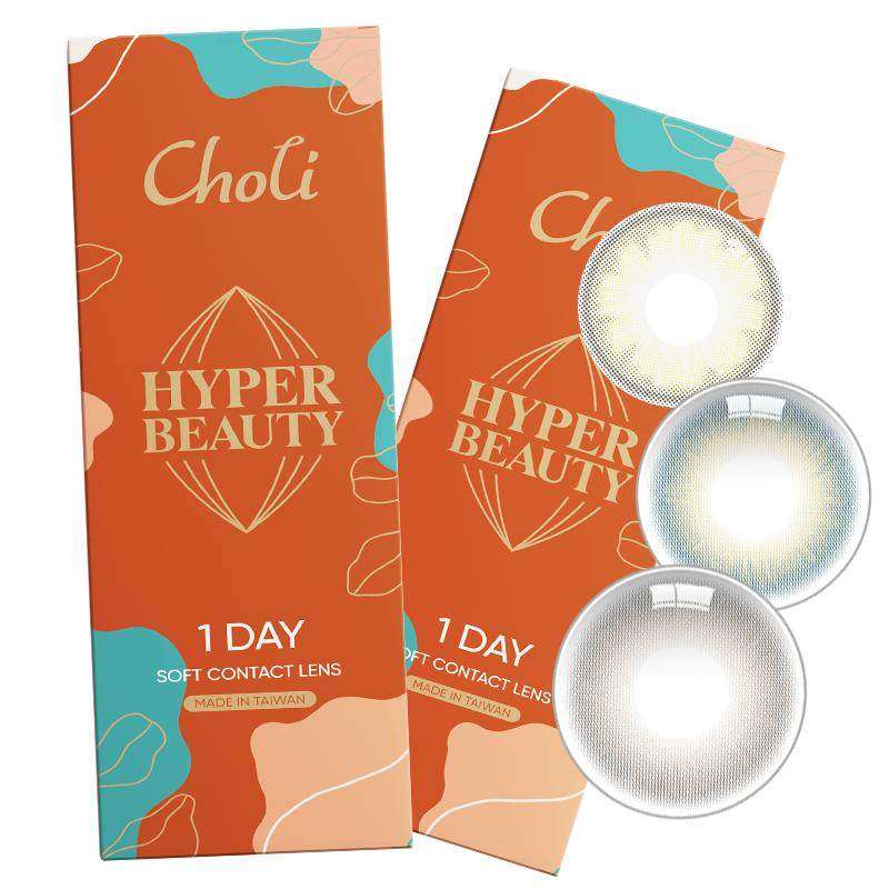 美瞳日抛泰奶茶女自然大小直径choli奶杏宙斯近视正品隐形眼镜