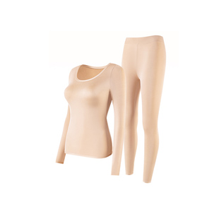 彗星天使保暖内衣女款隐形带胸垫肌底美肤