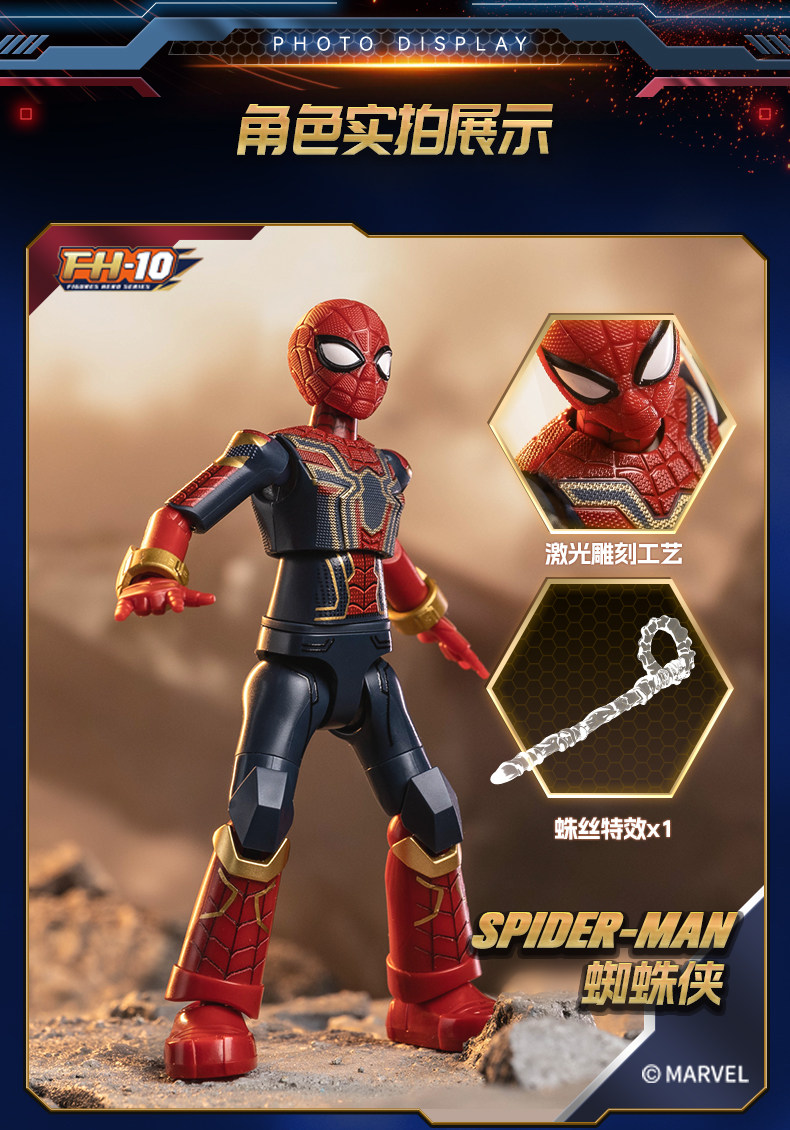 1/9 Stück BLOKEES Marvel Avengers Blind Box Spielzeug 10 cm Iron Man MK50 Spider-Man Loki Hulkbuster Actionfigur Bausteinspielzeug – Detail 9