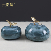 Modern new Chinese light luxury ceramic copper Dragonfly small decoration model room home living room study bedroom soft decoration