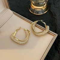 Золотые квадратные серьги