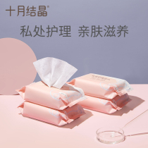 October crystallized wet tissue paper female adult pregnant woman postnatal month child care maternity private place wet wipes 20 draw 4 packs