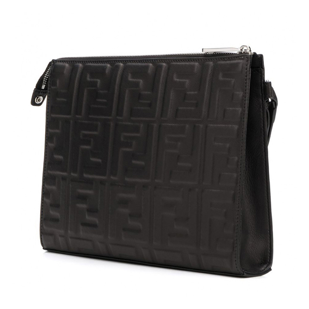 Fendi Fendi Fendi nam Da Đen Bagel Tote 7VA491-A72V-F0GXN