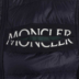 Moncler logo màu xanh hoa văn lá thư đơn giản bông xuống áo giáp đội mũ trùm đầu thời trang thời trang của phụ nữ 