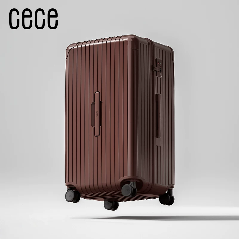 Capacious universal suitcase with zipper, 26 inch, material