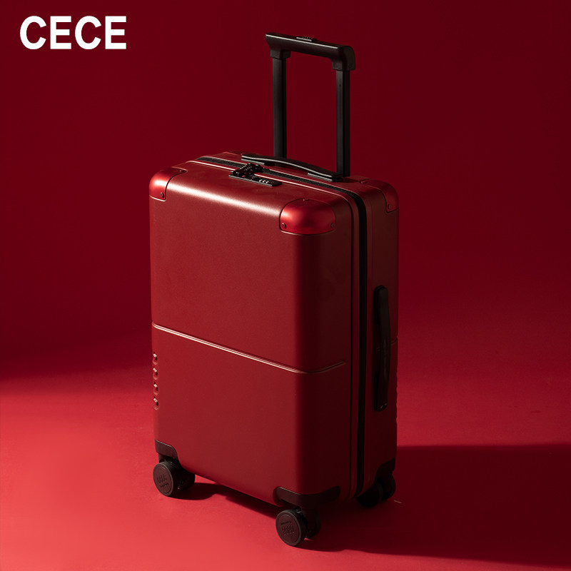 CECE red wedding 20 inch universal wheel suitcase 24 inch trolley case password box female 28 suitcase dowry box