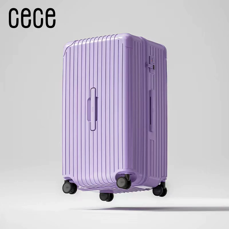 Capacious universal suitcase with zipper, 26 inch, material