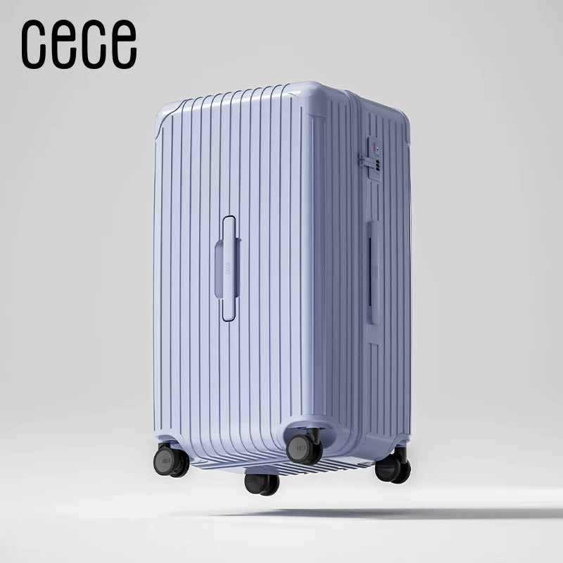 Capacious universal suitcase with zipper, 26 inch, material