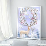 Бриллиантовая живопись 2020 Новая 5D Полная алмазная крыльца Вертикальная версия Wealth Elk 8D Crystal Hanging Asle Cross Stitch 2021 2021