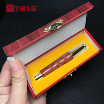 Lao Flowers Pear Bamboo section Thickness Smoke Double Filter Cigarette Holder Coarse Smoke Fine Smoke Double With Removable Washable and Practical to Play the Man