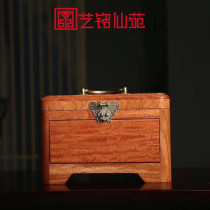 Myanmar Flowers Pear Full Solo Handheld Mirror Box Handmade Chinese Retro Cosmetics Containing Box Jewelry Box