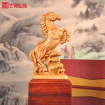 Cliff Berry Immediately Rich Wood Carved Red Sandalwood Low Horse To Successful Zodiac Office Furniture Pendulum Wood Products