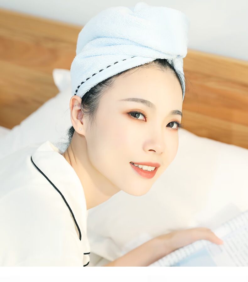 Bông dày vàng khô mũ phụ nữ rửa tóc thấm khăn khăn túi khăn tắm mũ tóc dài tóc khô khăn - Khăn tắm / áo choàng tắm khăn aden sợi tre