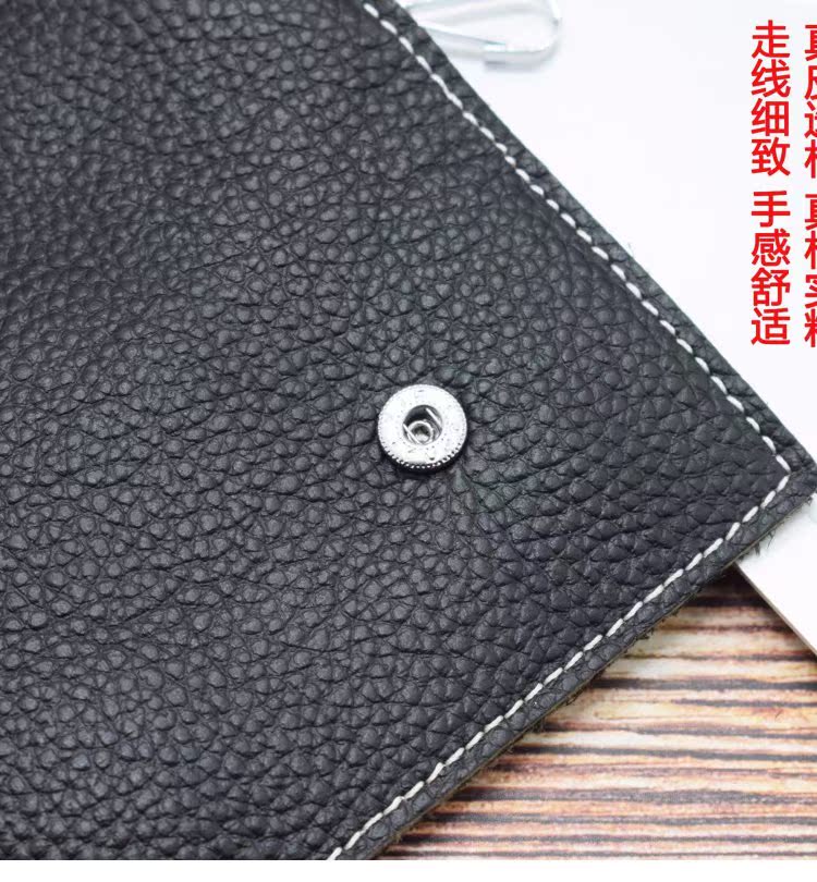 Đơn giản túi chìa khóa nhà lớp trên cùng da bò thật nhỏ eo nam treo đa chức năng khóa hộ gia đình túi khóa - Trường hợp chính ví nam da thật