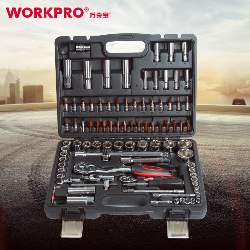 Wankebao 46 94pcs Sleeve set Machine repair Auto care Ratchet wrench tool set Hardware Auto repair