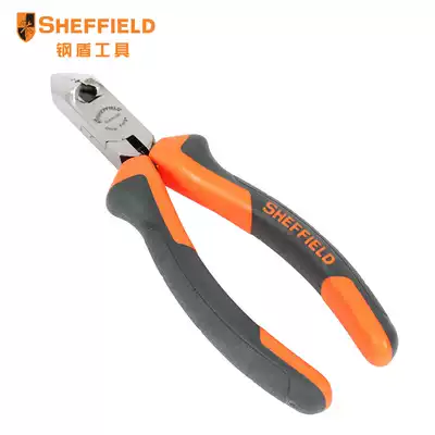 Steel shield S045015 two-color handle multi-function oblique mouth pliers 6 inch partial mouth pliers oblique mouth pliers can be peeled