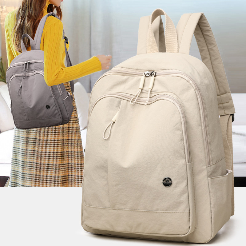 Ladies new nylon cloth retro lightweight backpack
