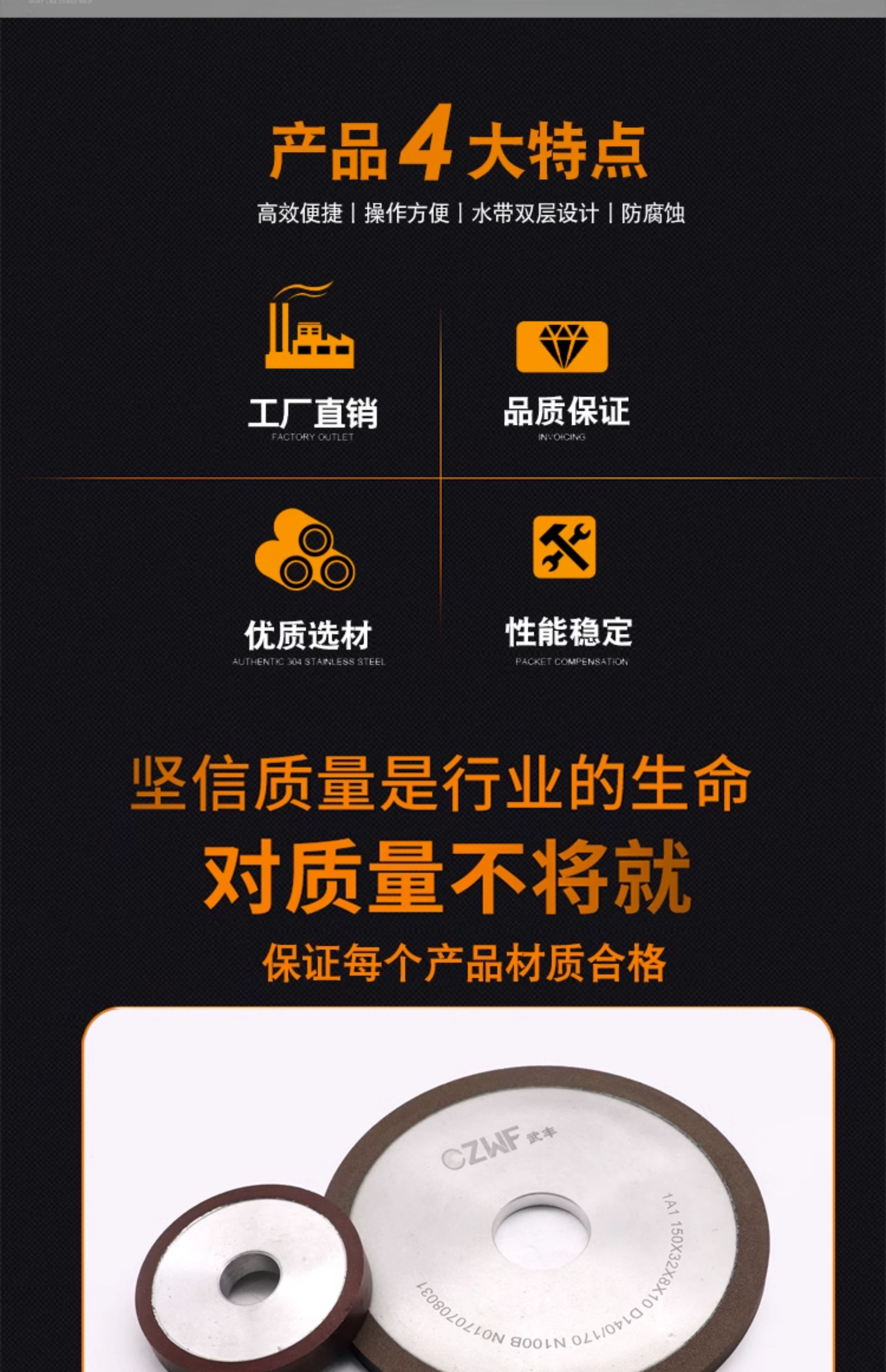Tùy chỉnh 
            kim cương mài song song bánh xe mài hình trụ mài kim cương mài bánh mài mài thép vonfram mài hợp kim mài gốm lưỡi mài kính