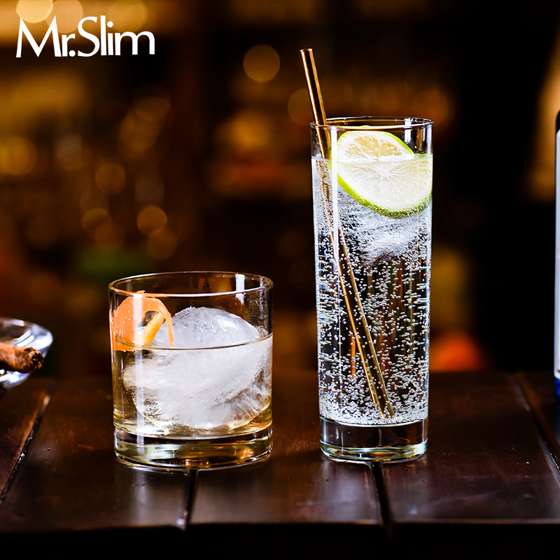 MrSlim Glass Straight Cup Juice Cup Colin Cup Whisky Cup Water Cup Beverage Cup ROCK Cup Cocktail Cup