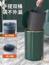 2021 New High-end Trash Bin Household Stainless Steel Sanitary Barrel Kitchen Toilet Pedal Paper Barrel Light Luxury
