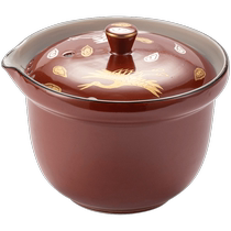 (Self-operated) Japanese Nishikawa Teisaburo Kiyomizu-yaki handmade ceramic gold and silver crane hand-caught pot teapot tea cup