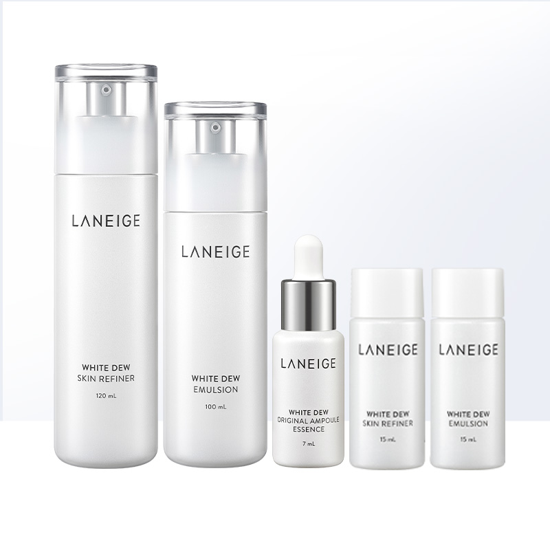 LANEIGE 兰芝 臻白晶透水乳护肤套装秋冬补水保湿提亮舒缓