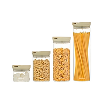 (Self-operated) Glasslock sealed storage jar glass jar milk powder jar whole grains sealed jar