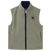 (Self-operated) Converse childrens clothing childrens three-proof reversible vest 2023 autumn and winter new boys contrasting color velvet jacket